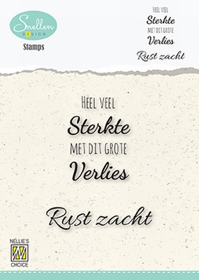 DCTCS001 Dutch Condolence Text Clear Stamps nr. 1