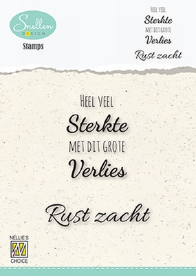 DCTCS001 Dutch Condolence Text Clear Stamps nr. 1