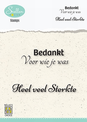 DCTCS004 Dutch Condolence Text Clear Stamps nr. 4