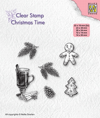 CT037 Clear stamps Christmas time Christmas decorations