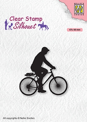 SIL072 Clear stamps Men-things Cyclist