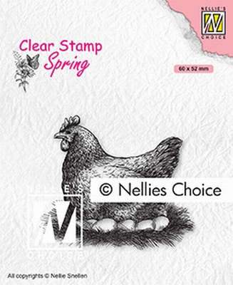 SPCS019 Clear Stamps Spring Mother hen