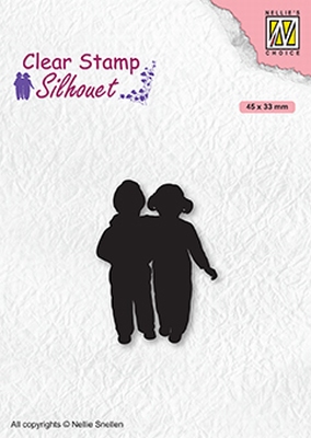 SIL075 Clear stamps Silhouettes Close Friends