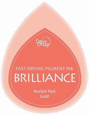 BD-000-096 Brilliance Dew Drops inkpads Rocket Red gold