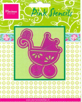 PK9002 - Pink stencils Marianne Design