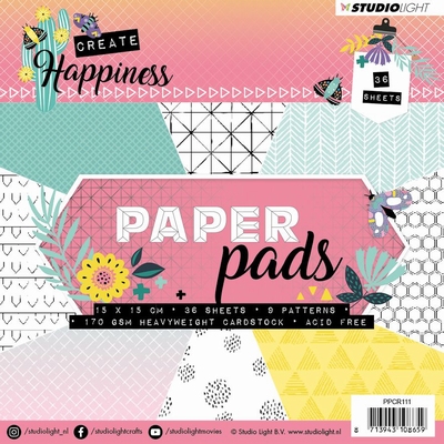 PPCR111 Create Happiness Paper Pad - 15 x 15cm Nr.111