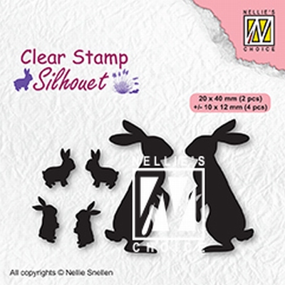 SIL082 Clear stamps Silhouettes Rabbits