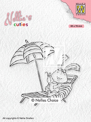 NCCS002 Nellie's Cuties Clear stamps Lena on holidays