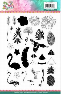 YCCS10051 Clear Stamps - Yvonne Creations - Happy Tropics