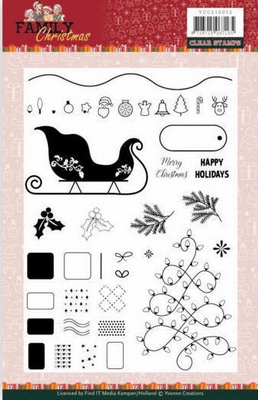 YCCS10052 Clear Stamps - Yvonne Creations - Family Christma