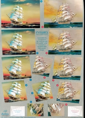 248736 Dufex  Decoupage pyramide zeilschip