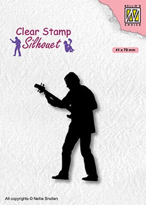 SIL088 Clear stamps Teenagers serie Guitar player