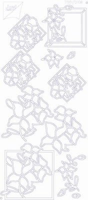 7001/0108G Sticker Joy Div.Bloemmotieven Goud