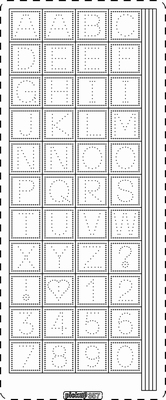 PU357Z Stickers ABC Transparant-Zilver
