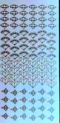 7001/0202TZ Sticker Hoekjes Zilver