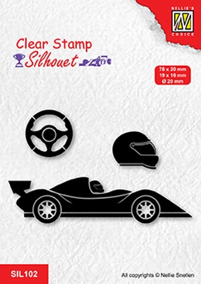 SIL102 Clear stamps silhouette Formula one serie: 1