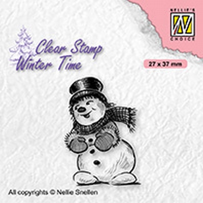 WT006 Clear stamps winter time Snowman with top hat