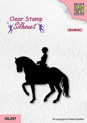 SIL097 Silhouette Clear stamps sports Equestrian sport