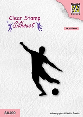 SIL099 Silhouette Clear stamps sports Soccer player