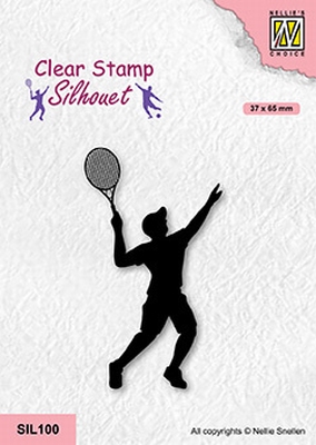 SIL100 Silhouette Clear stamps sports Tennis player