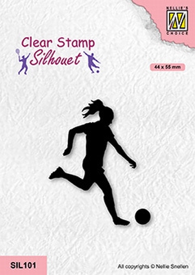 SIL101 Silhouette Clear stamps sports Woman soccer