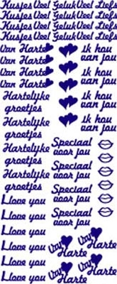 ST064WM Sticker Hartelijke Groetjes-Hou van jou W/M