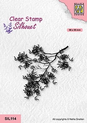 SIL114 Silhouette Clear stamps acacia branch