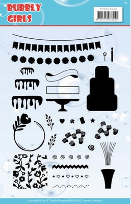 YCCS10049 Clear Stamps - Yvonne Creations - Bubbly Girls