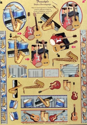 1600149 Dufex Freestyle Decoupage Muziek