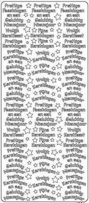 ST-1417-2 Div. Kerstteksten Klein-Zilver