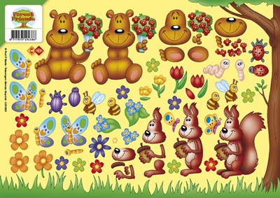 CD10021 Carddeco Forest Friends