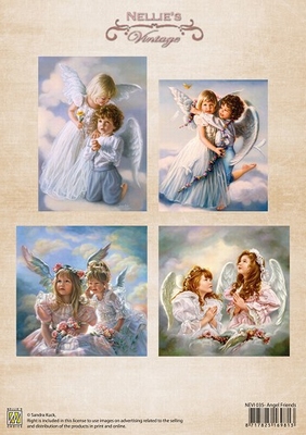 NEVI035 A4 sheet vintage Angel Friends