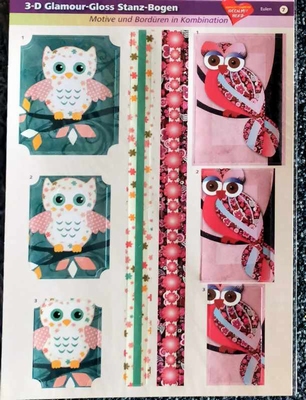 3-D Glamour-Gloss Stanz-Bogen 7 G