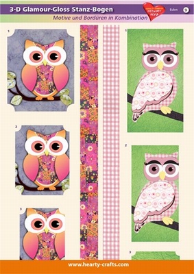3-D Glamour-Gloss Stanz-Bogen 9 G