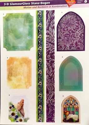 3-D Glamour-Gloss Stanz-Bogen KM2