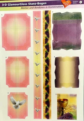 3-D Glamour-Gloss Stanz-Bogen KM4