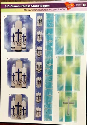 3-D Glamour-Gloss Stanz-Bogen KM7