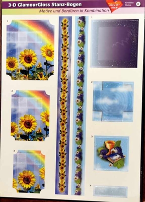3-D Glamour-Gloss Stanz-Bogen KM8
