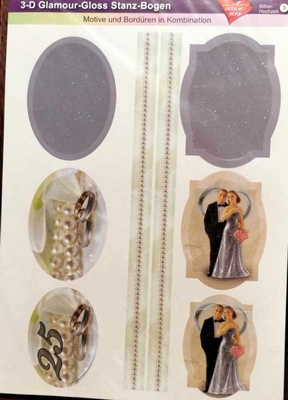 3-D Glamour-Gloss Stanz-Bogen SH3