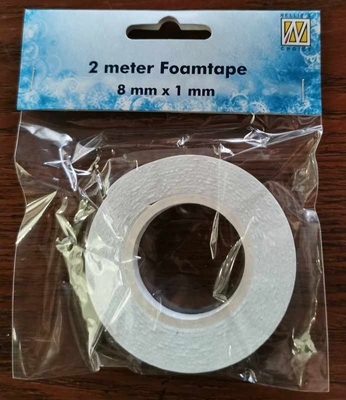 X-9.03.11.001 Foam tape 2 meter  8mm br. 1mm dik