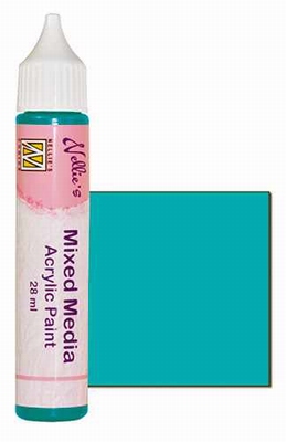 06 Mixet Media Acrylic Painht Turquoise