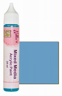 12 Mixet Media Acrylic Painht  Light Blue