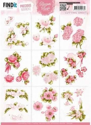 3D Cutting Sheets -l Precious Marieke  Blossom Blush  Mini