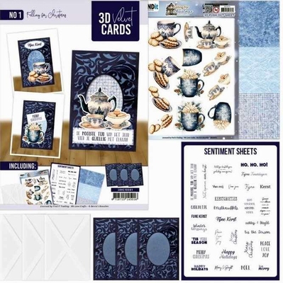 3D Velvet Cards-Falling for Christmas