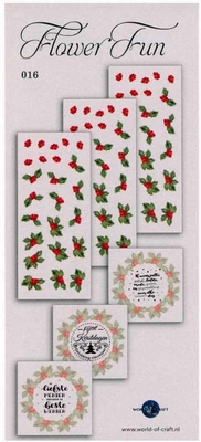 WOCFF008 Flower Fun – World of Craft – 008 Blue Flowers Text