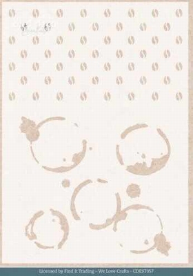 A5 Stencil - Card Deco Essentials - Coffee to Go -