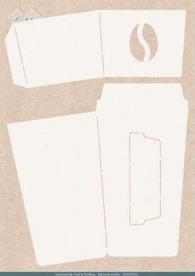 CDEST056 A4 Stencil - Card Deco Essentials - Coffee Spots -