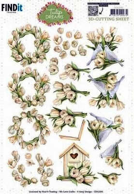 3D Cutting Sheet - Amy Design - Tulip Dreams - Romantic Tu