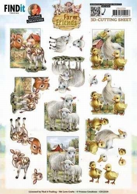 CD12329 3D Cutting Sheet - Yvonne Creations - Farm
