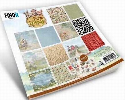YCPP10081 Paperpack - Yvonne Creations - Farm Friends 20 x 20 cm